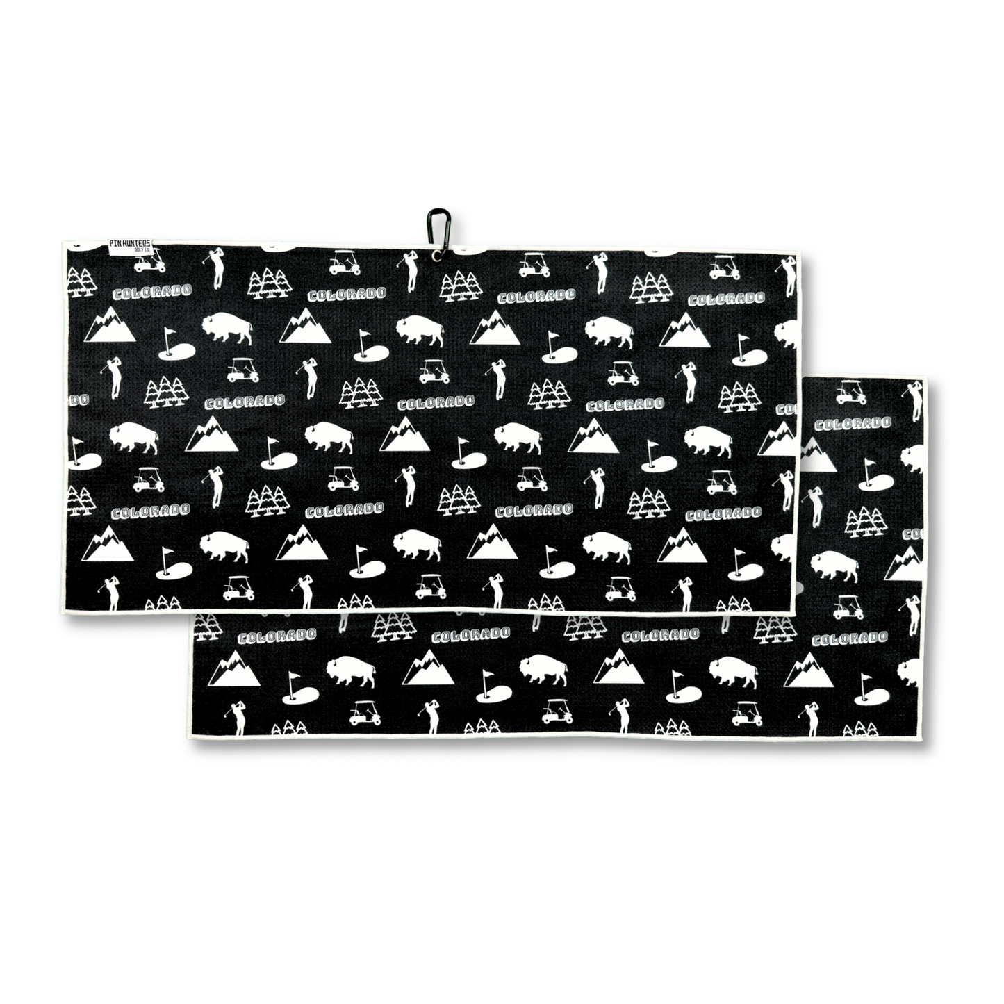 Colorado Pattern Golf Towel – Black Edition