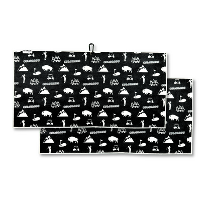 Colorado Pattern Golf Towel – Black Edition