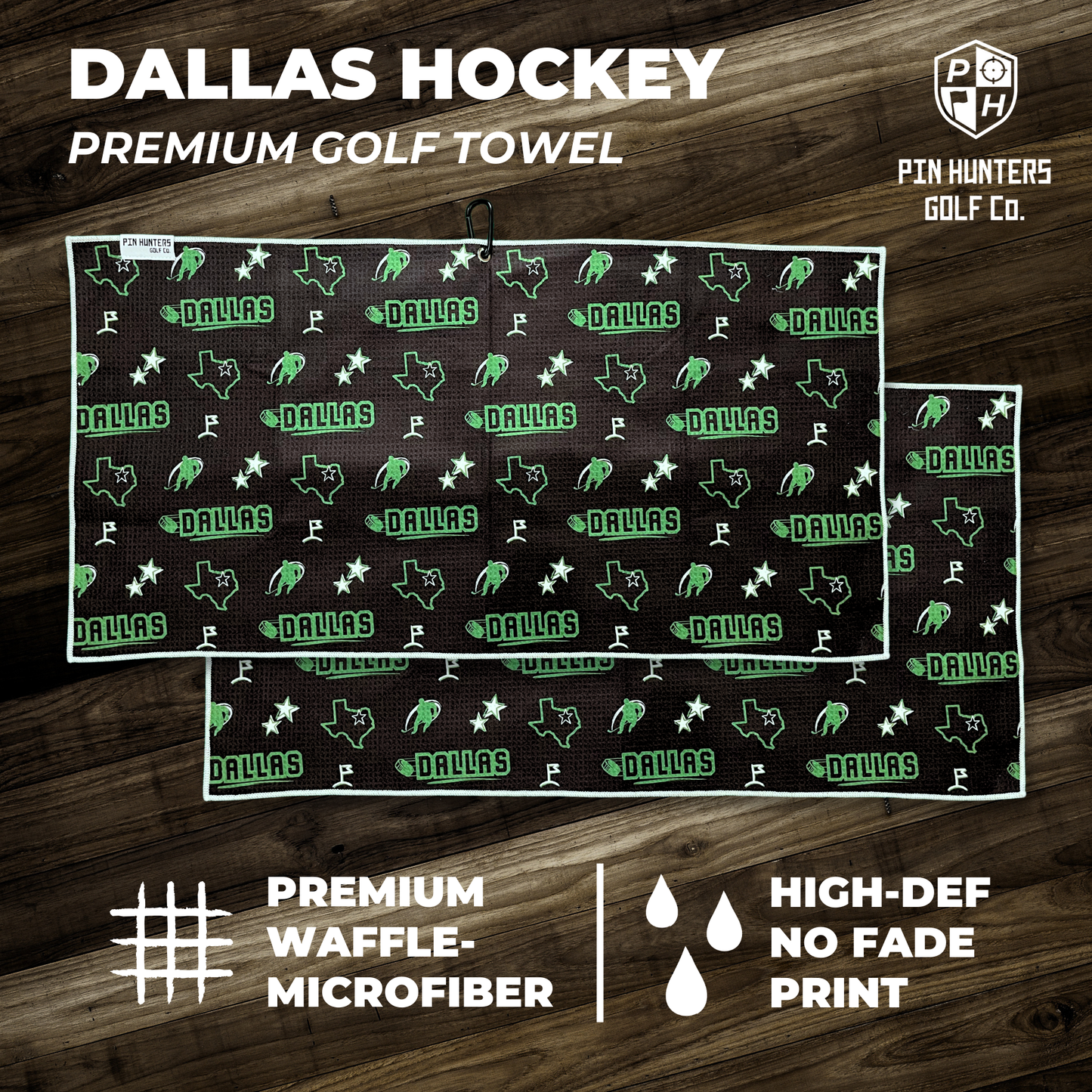 Dallas Hockey Golf Towel