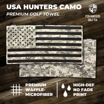 USA Hunters Camo Golf Towel