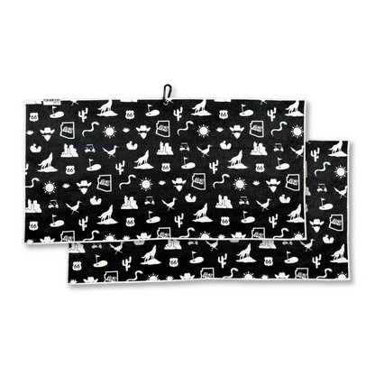 Arizona Pattern Golf Towel – Black Edition