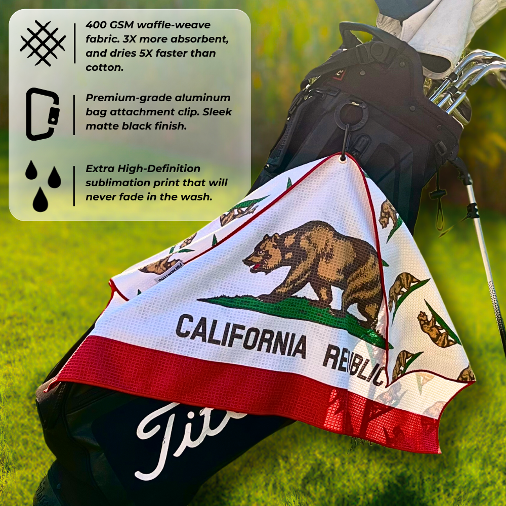 California Flag Golf Towel