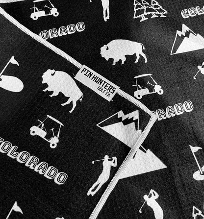 Colorado Pattern Golf Towel – Black Edition